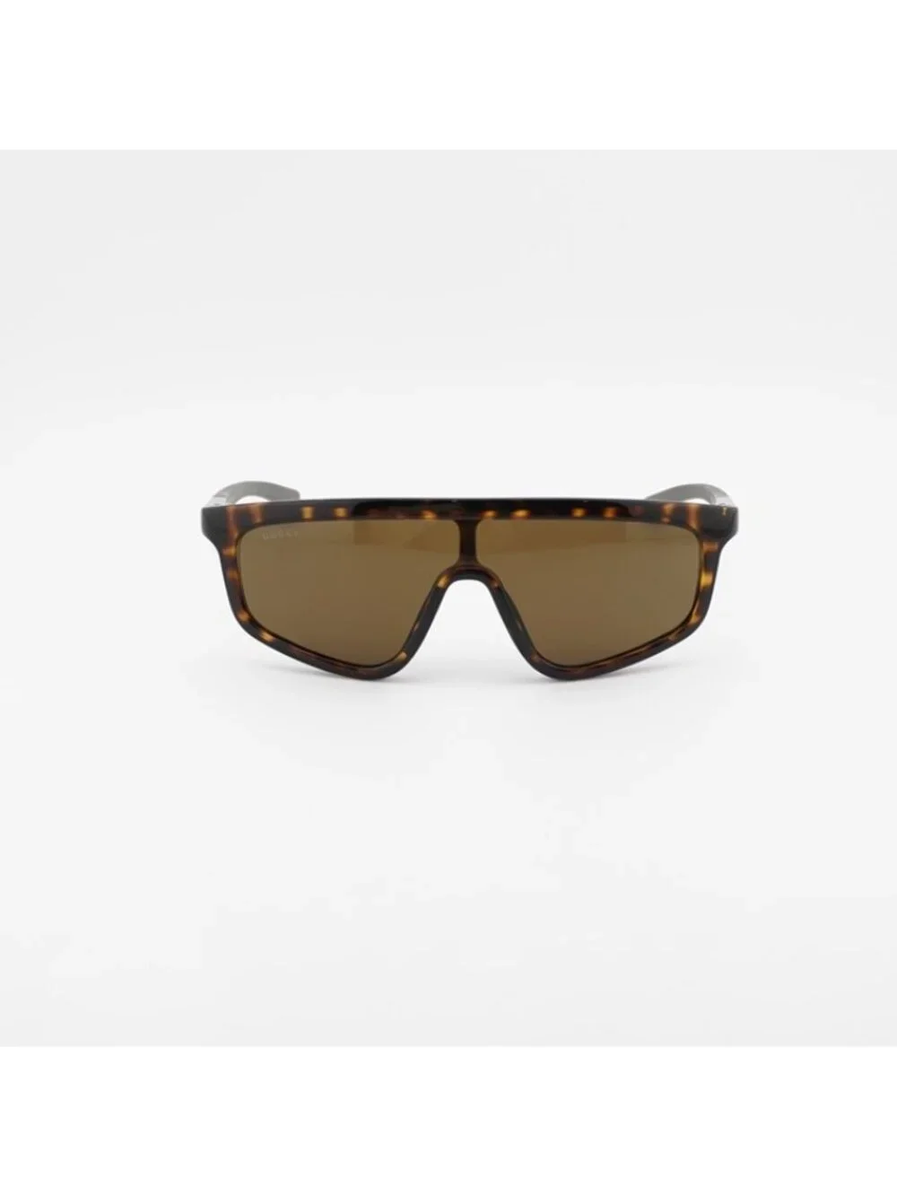 Gucci GG1736S 002 Sunglasses Havana Shield Frame, Brown Lenses